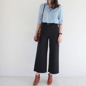 Everlane Wide Leg Cropped Pant Size 12